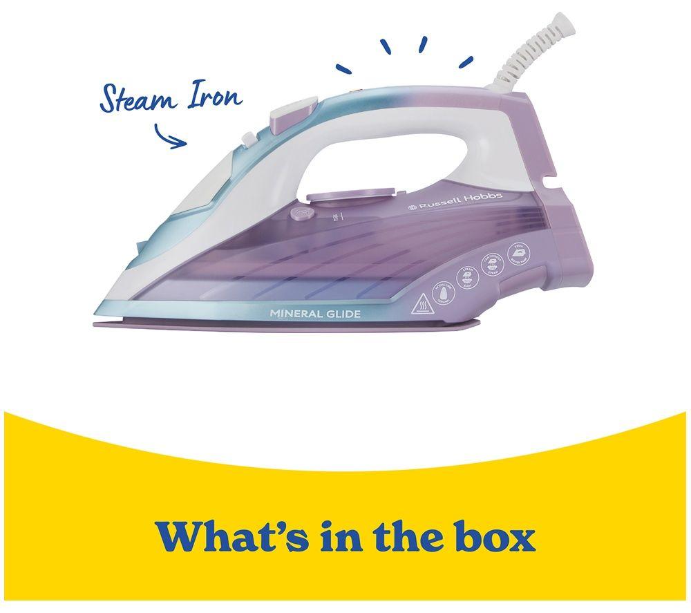 RUSSELL HOBBS Mineral Glide Steam Iron - Lilac & Blue image number 2 of 5