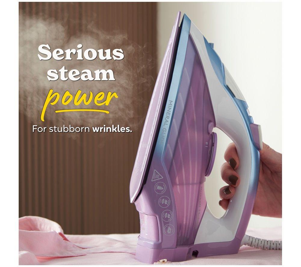 RUSSELL HOBBS Mineral Glide Steam Iron - Lilac & Blue image number 3 of 5