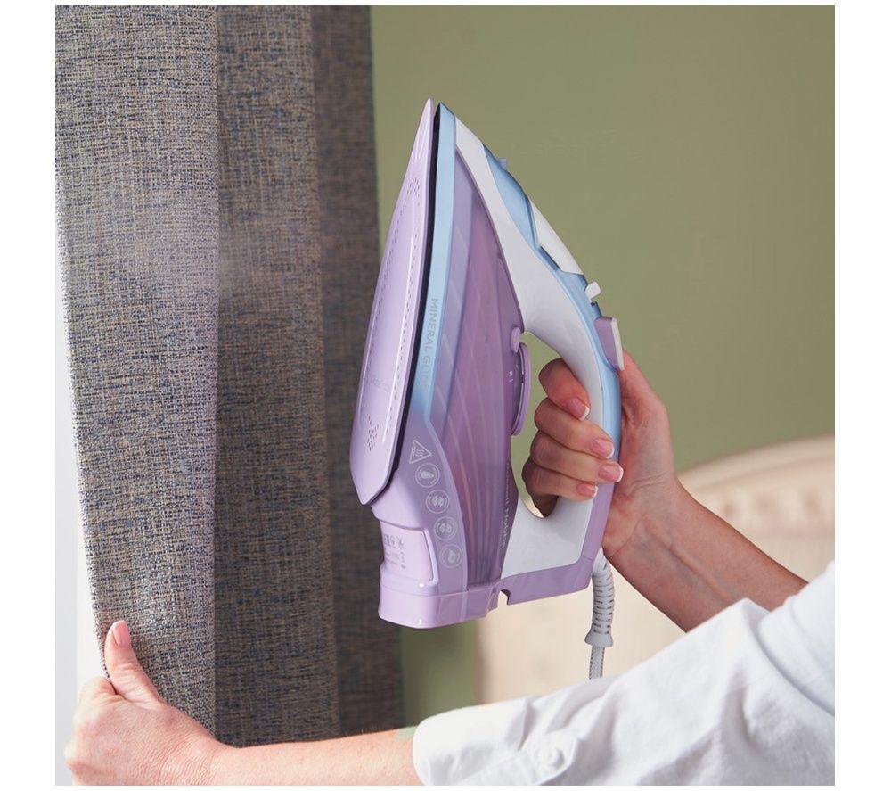 RUSSELL HOBBS Mineral Glide Steam Iron - Lilac & Blue image number 5 of 5