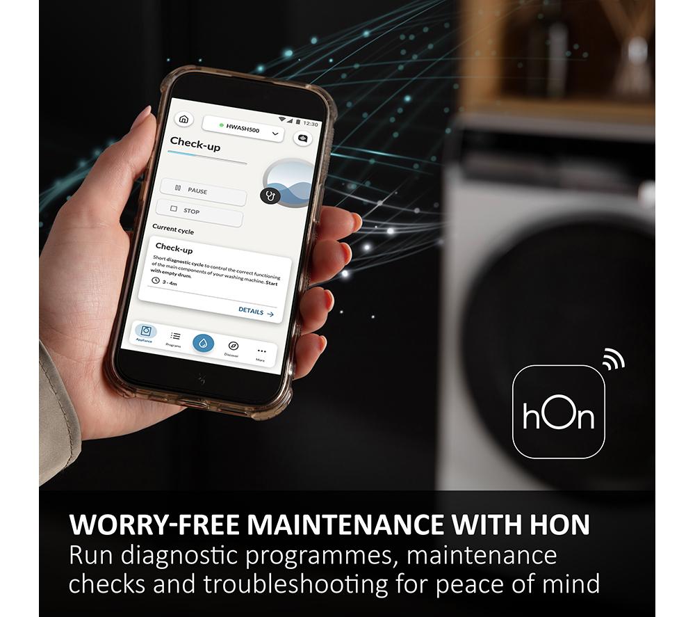 HAIER X Series 5 Plus HD100 D357ABU1-UK WiFi-enabled 10 kg Heat Pump Tumble Dryer - Black Steel image number 12 of 15