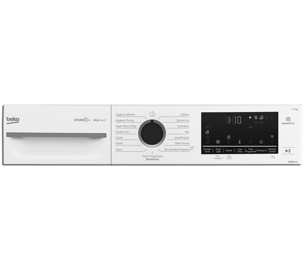 BEKO BEKO Pro BM3T31233NNW WiFi-enabled 12kg Heat Pump Tumble Dryer - White image number 6 of 11