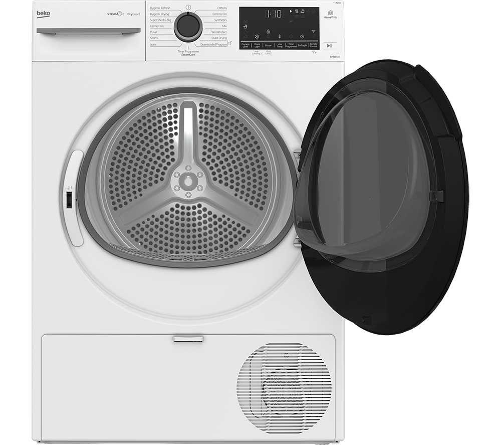 BEKO BEKO Pro BM3T31233NNW WiFi-enabled 12kg Heat Pump Tumble Dryer - White image number 11 of 11