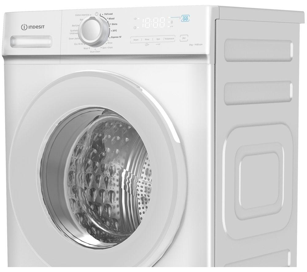 INDESIT MyTime with Push&Go 9 kg 1400 Spin Washing Machine - White image number 4 of 7