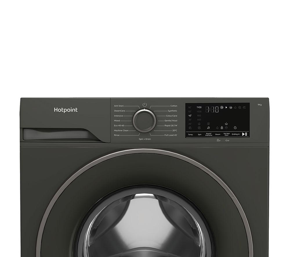 HOTPOINT Anti Stain HV941GUK 9 kg 1400 Spin Washing Machine - Dark Grey image number 2 of 10
