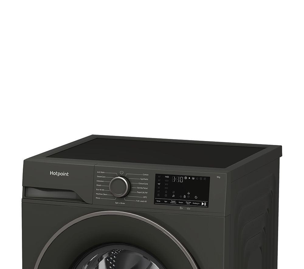 HOTPOINT Anti Stain HV941GUK 9 kg 1400 Spin Washing Machine - Dark Grey image number 3 of 10