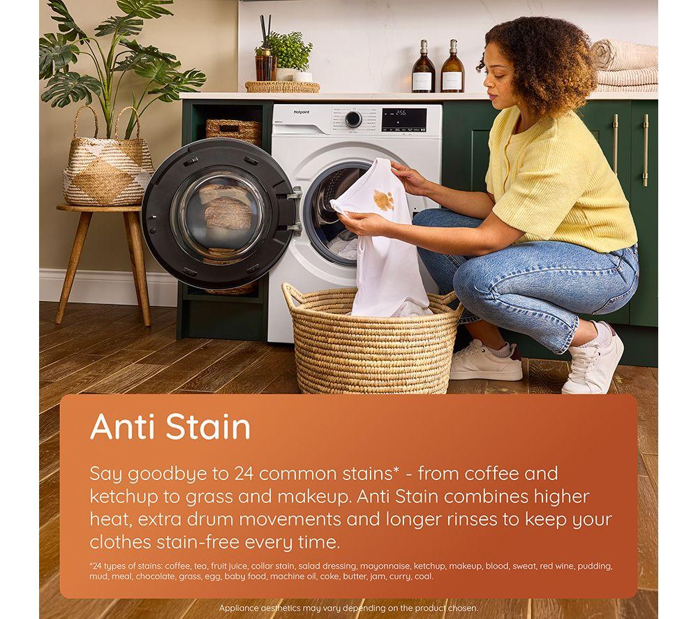 HOTPOINT Anti Stain HV941GUK 9 kg 1400 Spin Washing Machine - Dark Grey image number 4 of 10