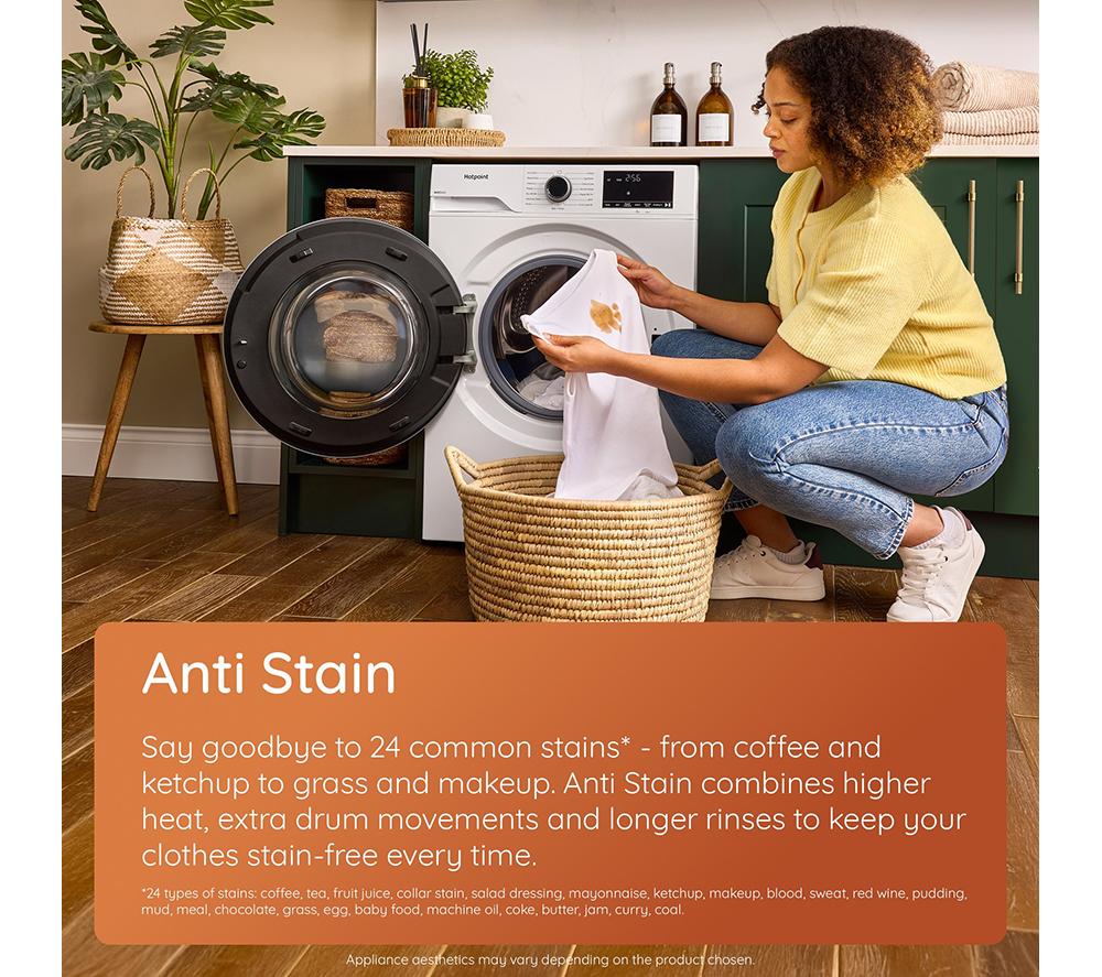 HOTPOINT Anti Stain HV941GUK 9 kg 1400 Spin Washing Machine - Dark Grey image number 13 of 16