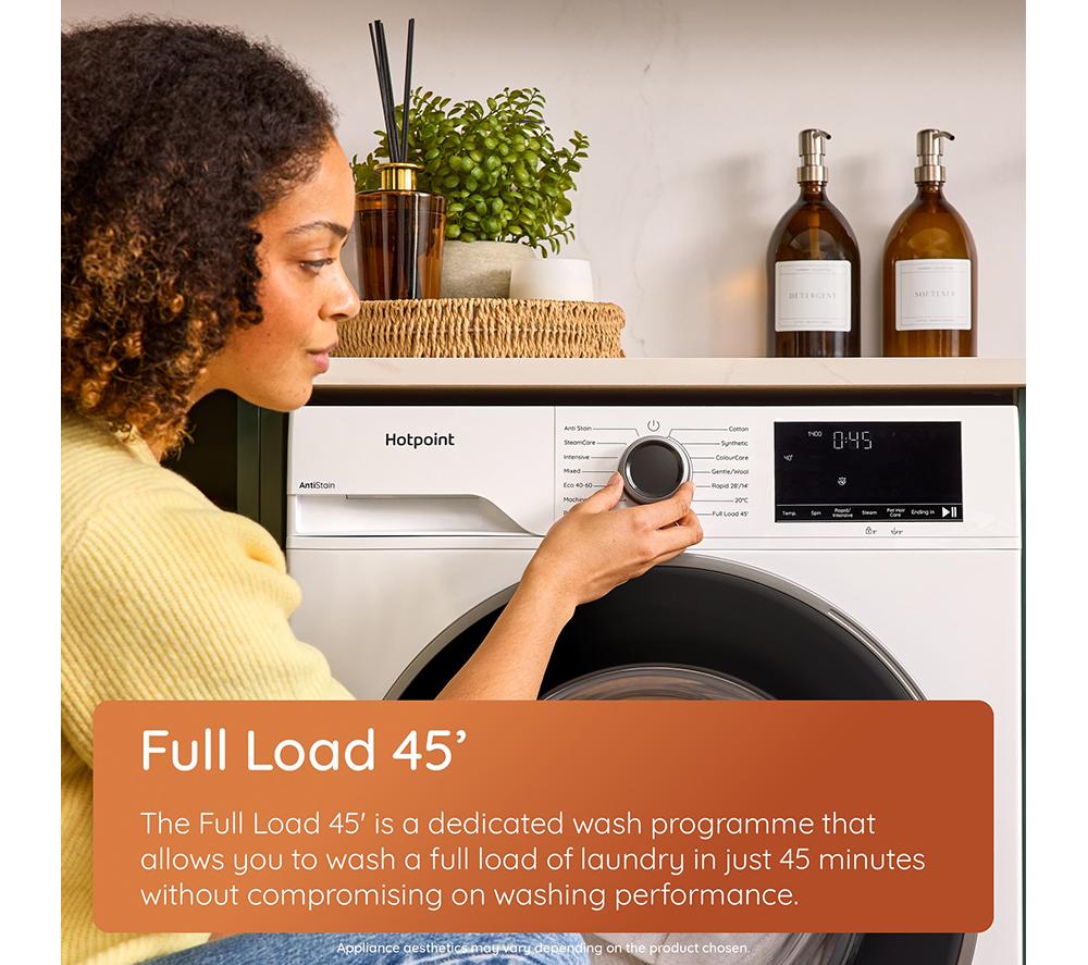 HOTPOINT Anti Stain HV941GUK 9 kg 1400 Spin Washing Machine - Dark Grey image number 15 of 16
