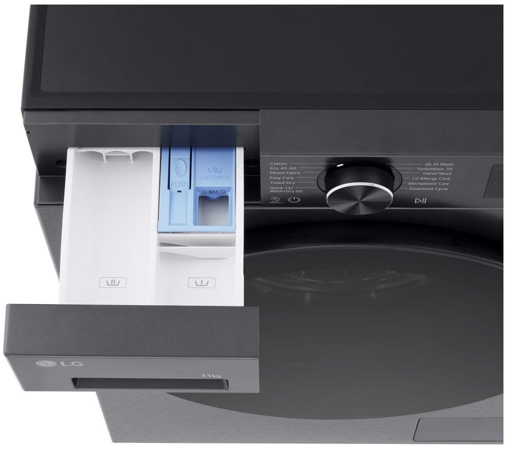 LG Series 5 AI Direct Drive W4X5016TBB 11 kg Washer Dryer - Black image number 5 of 11