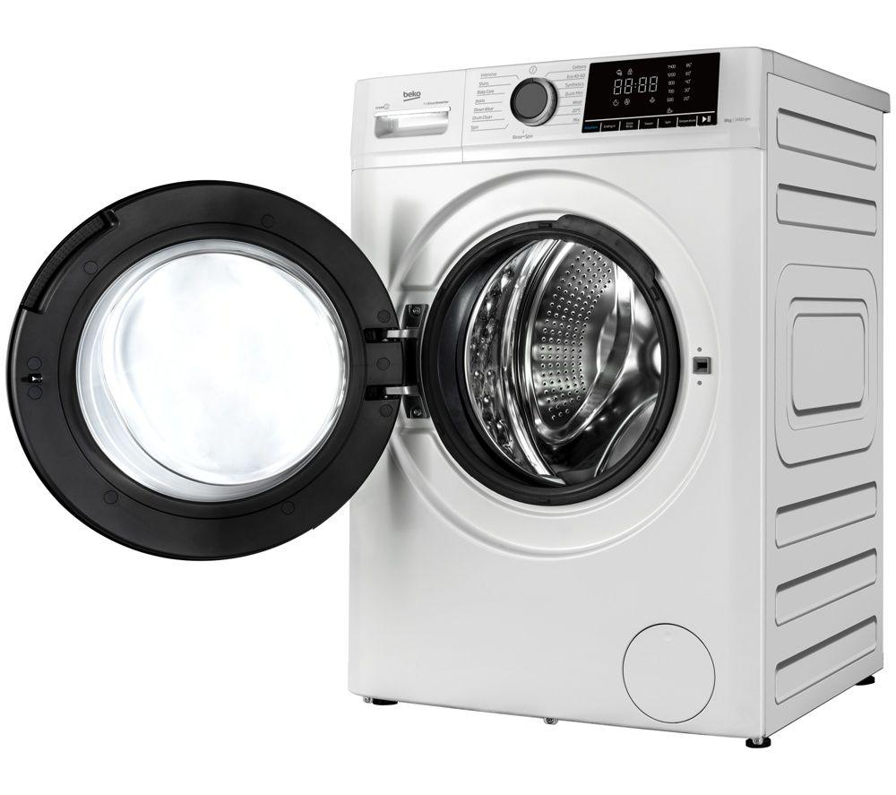 BEKO b100 BW1O3841BW 8 kg 1400 Spin Washing Machine - White image number 7 of 8