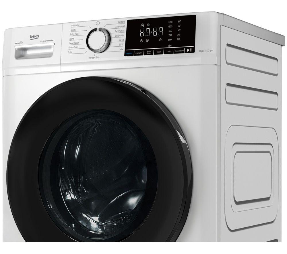 BEKO b100 BW1O3841BW 8 kg 1400 Spin Washing Machine - White image number 8 of 8