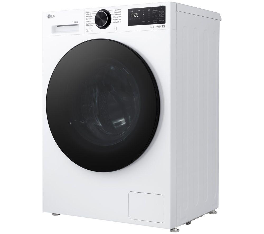 LG ELCTRNC Series 3 Direct Drive W2X5095TLB 9 kg WiFi-enabled Washer Dryer - White image number 2 of 5