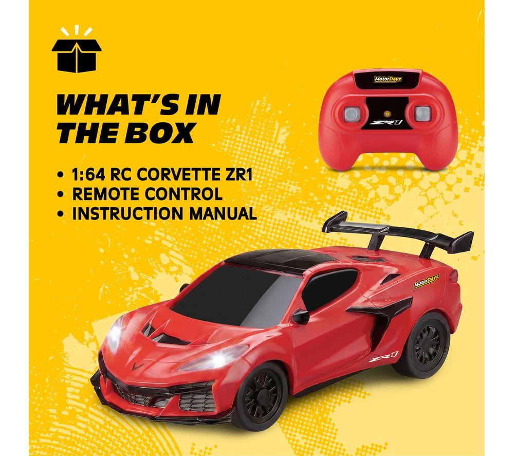 MOTORDAYZ 1:64 Corvette ZR1 Remote Control Car - Red image number 6 of 8