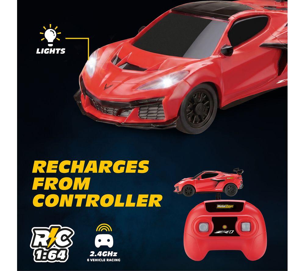 MOTORDAYZ 1:64 Corvette ZR1 Remote Control Car - Red image number 7 of 8