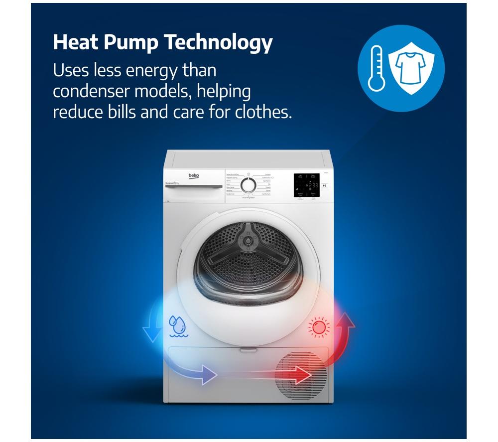 BEKO b300 Dry Guard BM3T3833NNA 8 kg Heat Pump Tumble Dryer - Anthracite image number 4 of 16