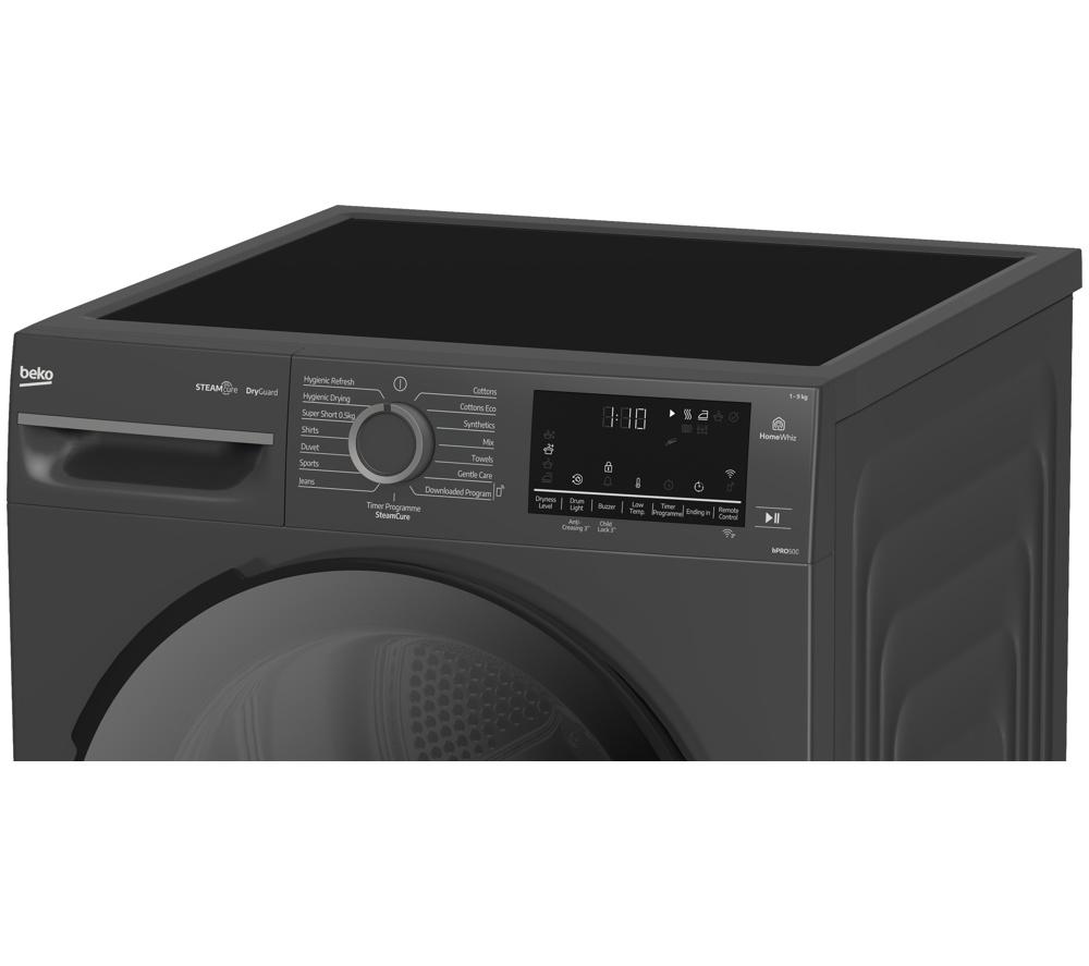 BEKO b300 Dry Guard BM3T3833NNA 8 kg Heat Pump Tumble Dryer - Anthracite image number 12 of 16