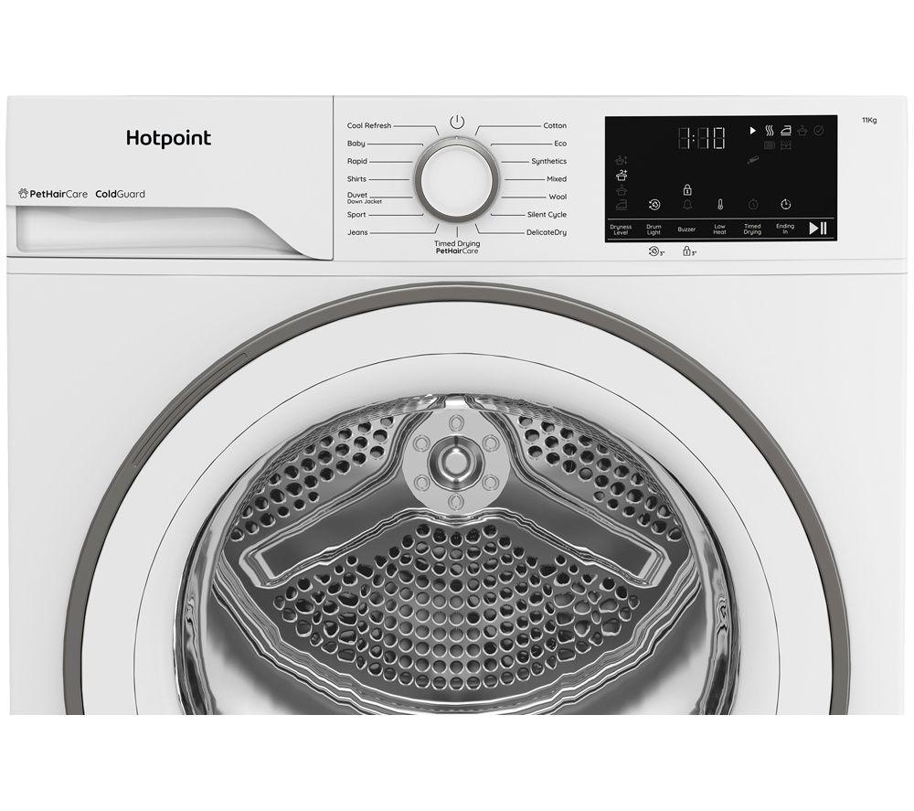 HOTPOINT PetHairCare C HD 113M WW UK 11 kg Heat Pump Tumble Dryer - White image number 4 of 5