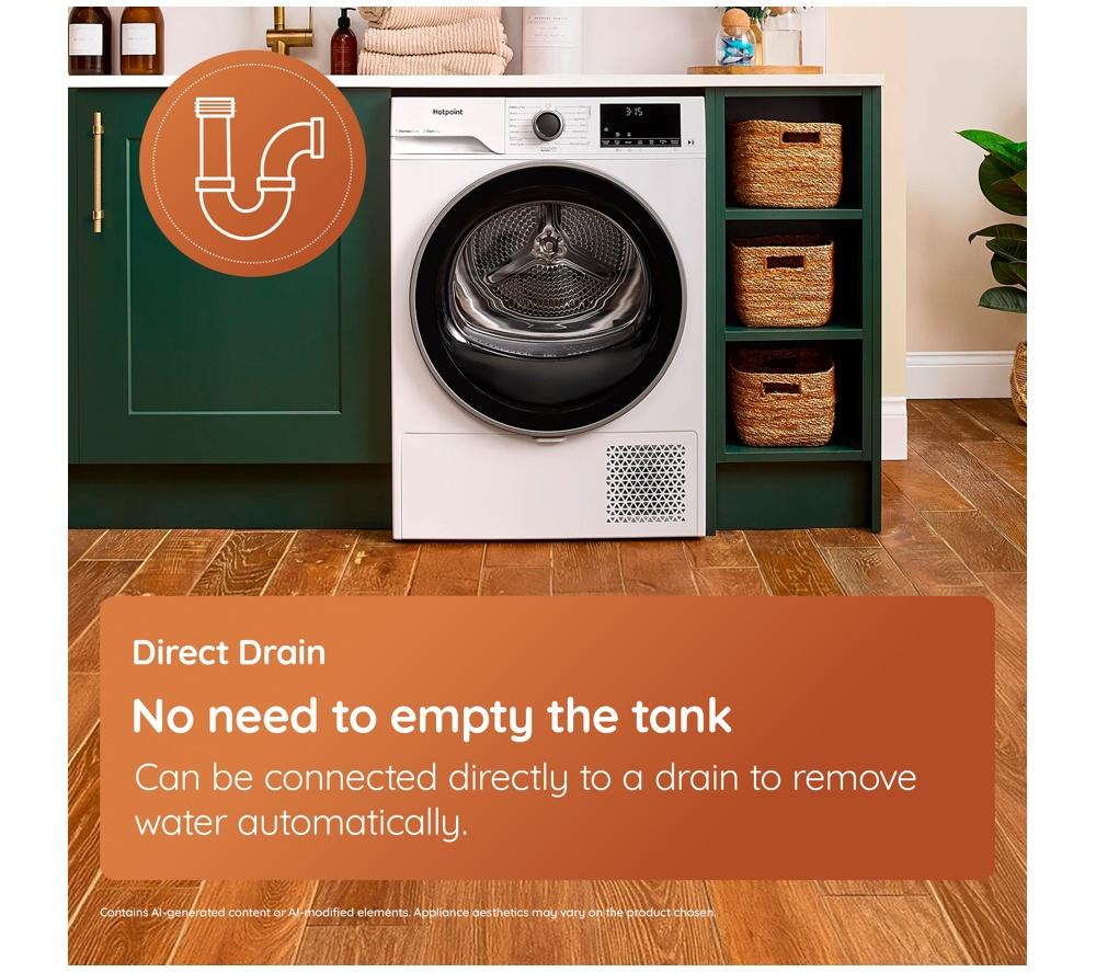 HOTPOINT PetHairCare C HD 113M WW UK 11 kg Heat Pump Tumble Dryer - White image number 7 of 19