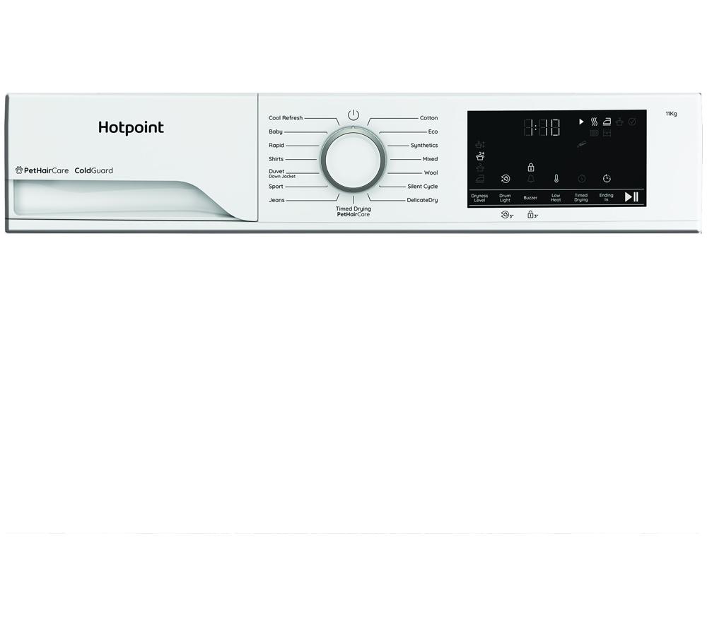 HOTPOINT PetHairCare C HD 113M WW UK 11 kg Heat Pump Tumble Dryer - White image number 11 of 19