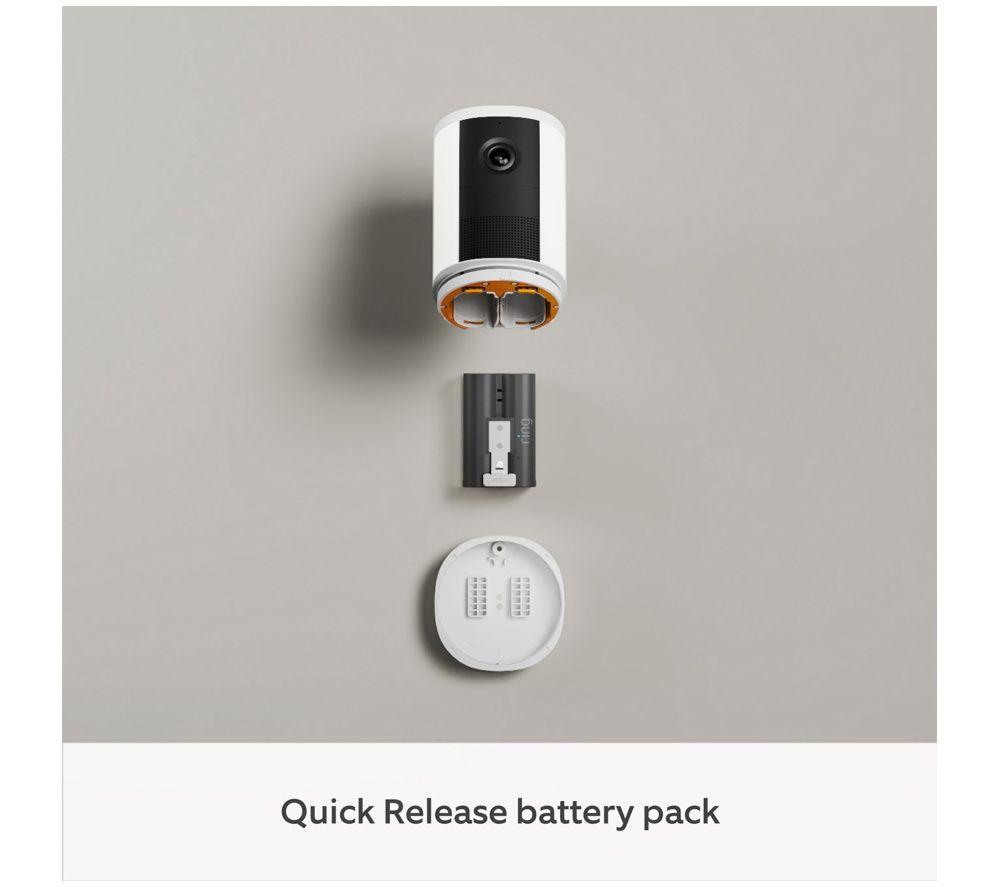 RING Spotlight Cam (2nd Gen) Retinal 2K WiFi Security Camera - Battery, White image number 3 of 4