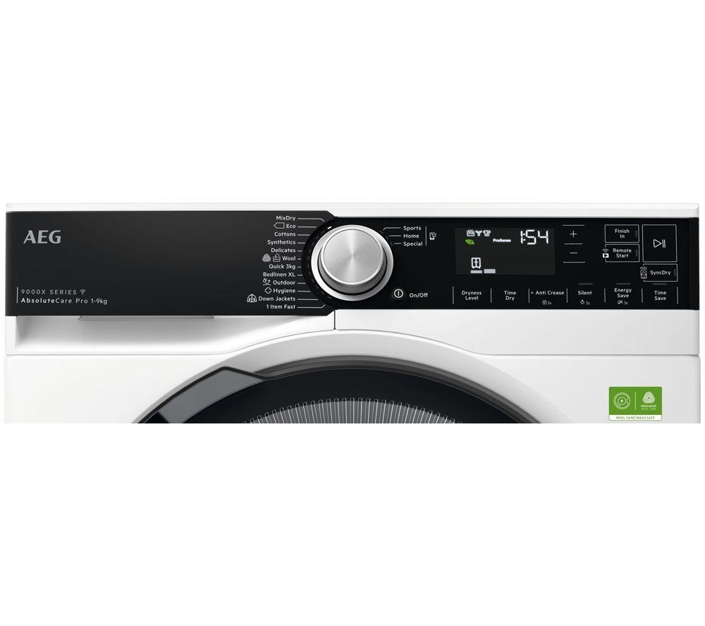 AEG 9000 AbsoluteCare Pro TR959V6BC WiFi-enabled 9 kg Heat Pump Tumble Dryer &ndash; White image number 7 of 8