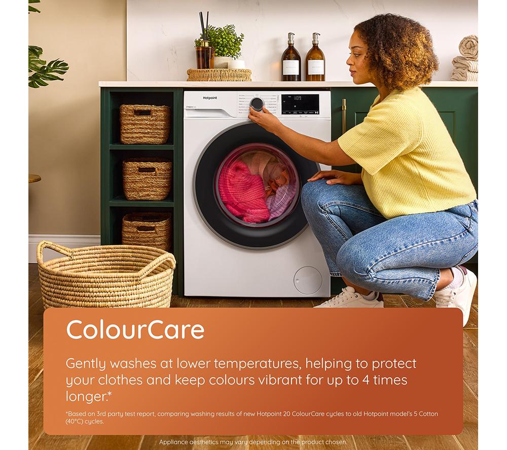 HOTPOINT Fabric Care HB103WWCAREUK WiFi-enabled 10 kg 1400 Spin Washing Machine - White image number 11 of 16