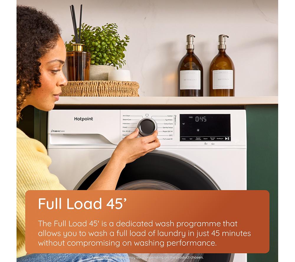 HOTPOINT Fabric Care HB103WWCAREUK WiFi-enabled 10 kg 1400 Spin Washing Machine - White image number 13 of 16
