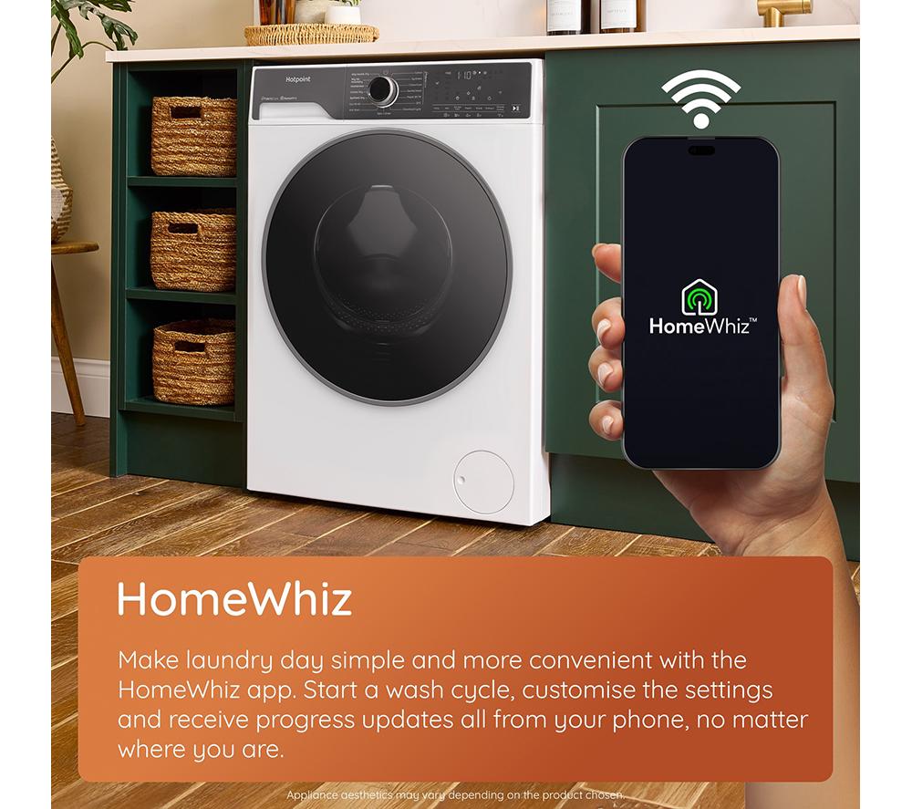 HOTPOINT Fabric Care HB103WWCAREUK WiFi-enabled 10 kg 1400 Spin Washing Machine - White image number 14 of 16