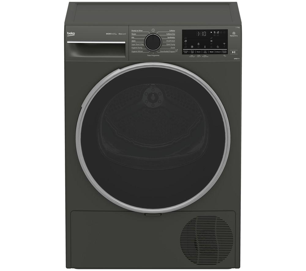 BEKO bPro 500 Ironfinish B5T49251IMG 9 kg Smart Heat Pump Tumble Dryer - Grey image number 3 of 6