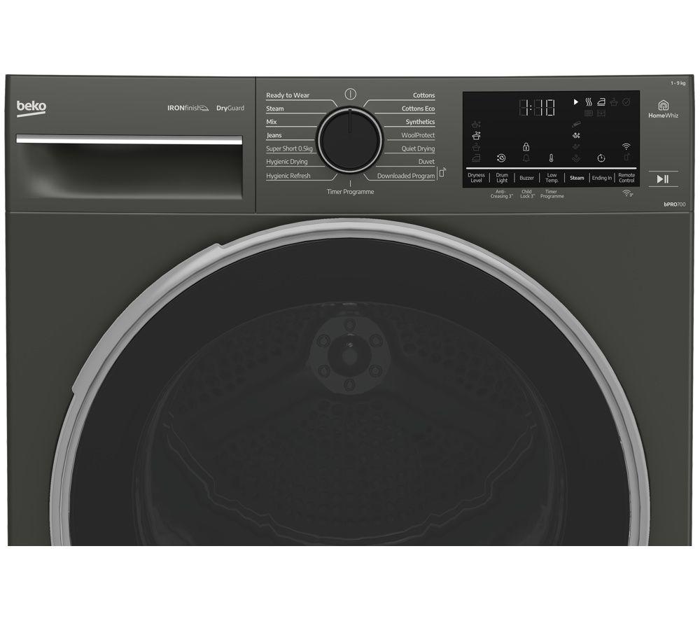 BEKO bPro 500 Ironfinish B5T49251IMG 9 kg Smart Heat Pump Tumble Dryer - Grey image number 5 of 6