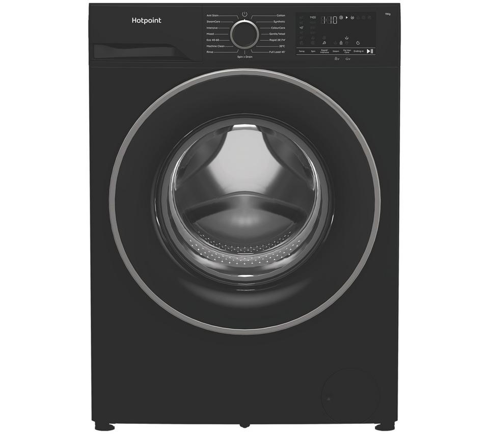 HOTPOINT Anti Stain HB113 UK 11 kg 1400 Spin Washing Machine - Black