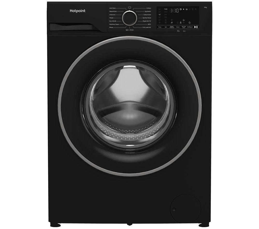 HOTPOINT Anti Stain HB113 UK 11 kg 1400 Spin Washing Machine - Black image number 2 of 9
