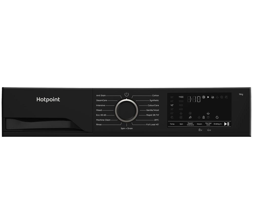 HOTPOINT Anti Stain HB113 UK 11 kg 1400 Spin Washing Machine - Black image number 5 of 9