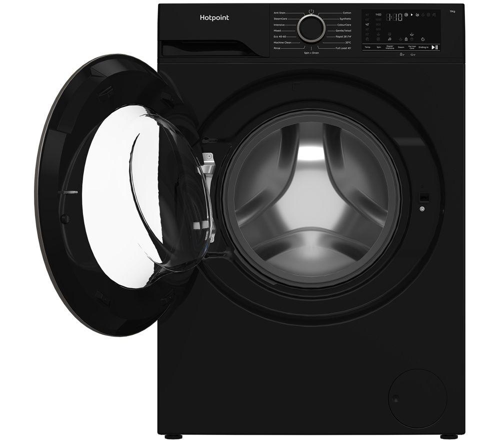 HOTPOINT Anti Stain HB113 UK 11 kg 1400 Spin Washing Machine - Black image number 8 of 9