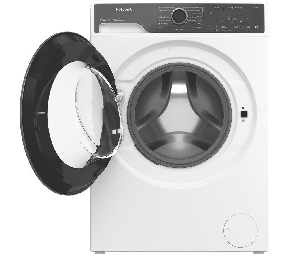 HOTPOINT Fabric Care HB123WWCAREUK WiFi-enabled 12 kg 1400 Spin Washing Machine - White image number 2 of 5