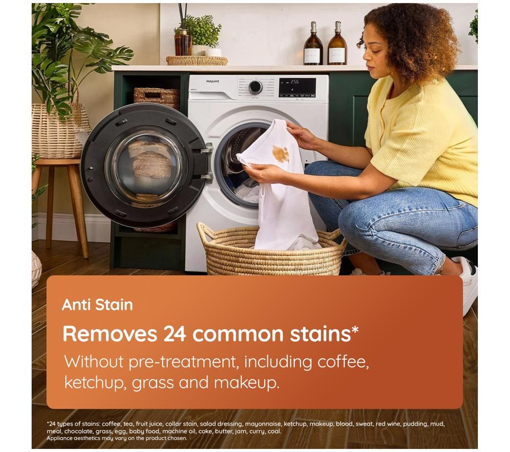 HOTPOINT Fabric Care HB123WWCAREUK WiFi-enabled 12 kg 1400 Spin Washing Machine - White image number 8 of 20