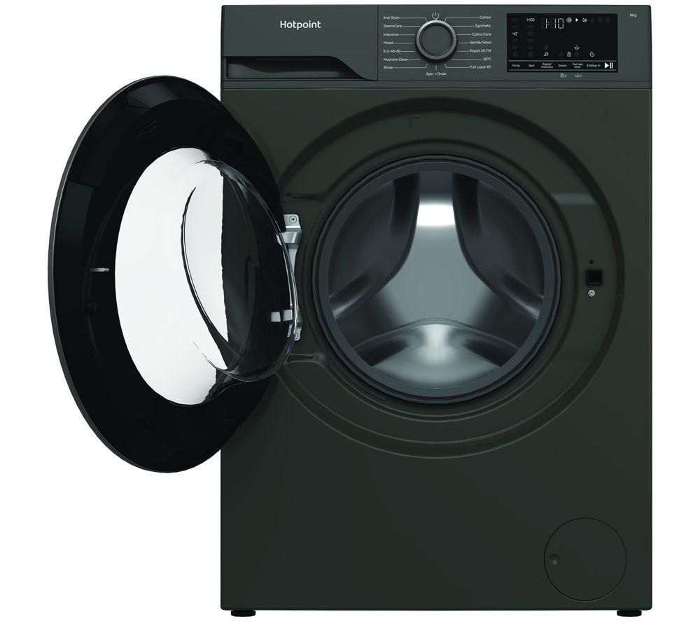 HOTPOINT Anti Stain HV841GUK 8 kg 1400 Spin Washing Machine - Dark Grey image number 2 of 5