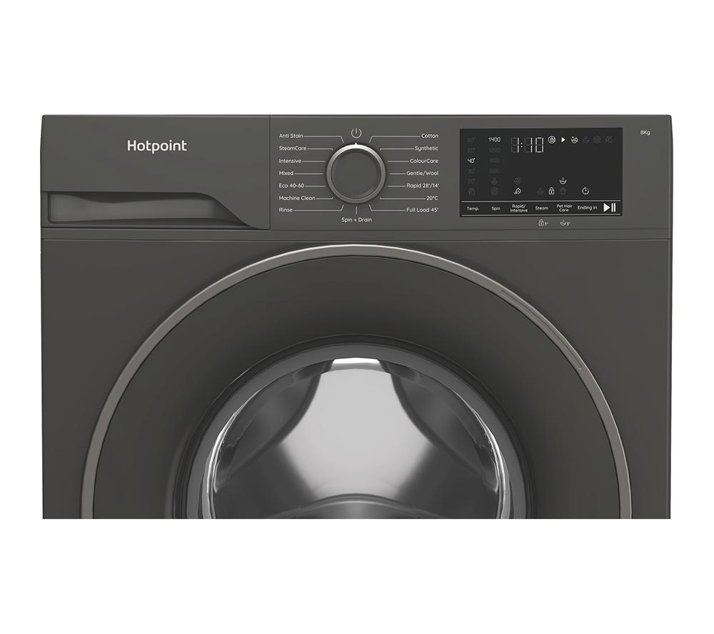 HOTPOINT Anti Stain HV841GUK 8 kg 1400 Spin Washing Machine - Dark Grey image number 7 of 17