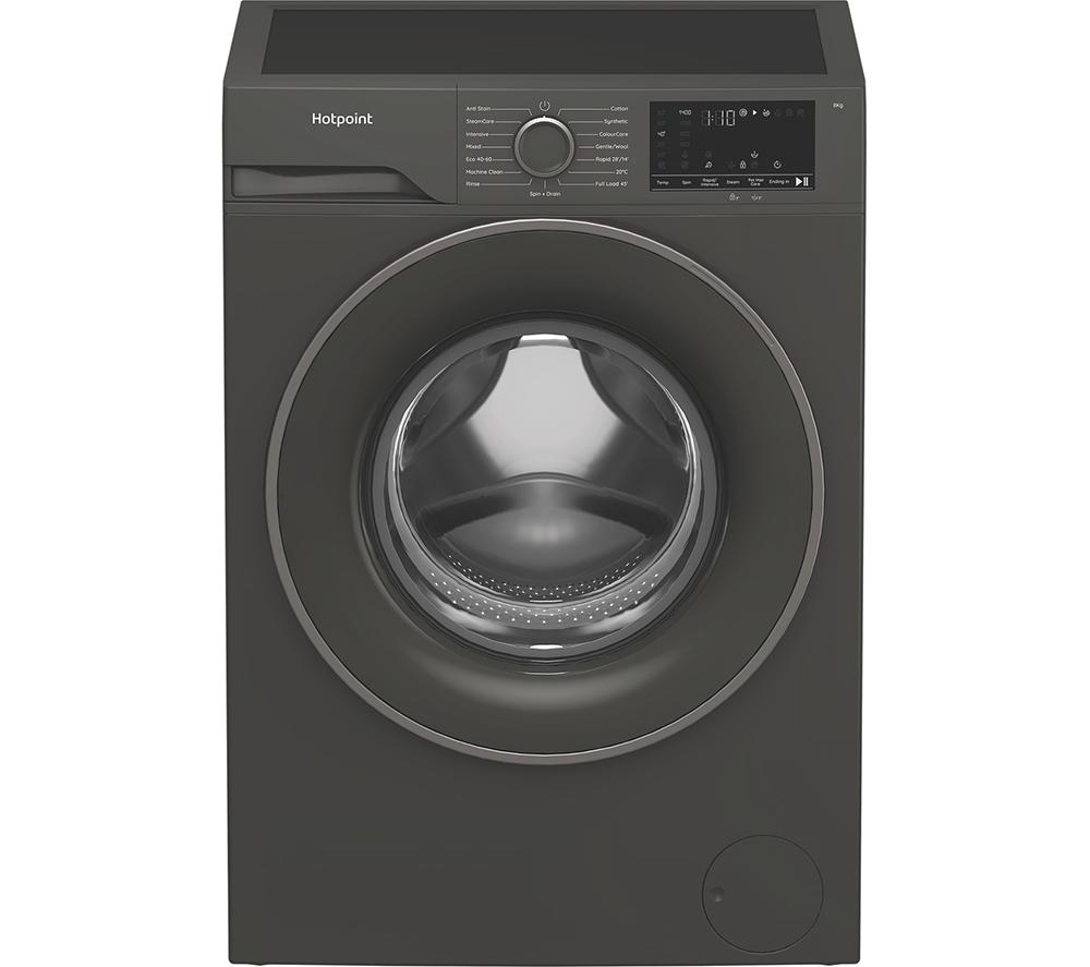 HOTPOINT Anti Stain HV841GUK 8 kg 1400 Spin Washing Machine - Dark Grey image number 10 of 17