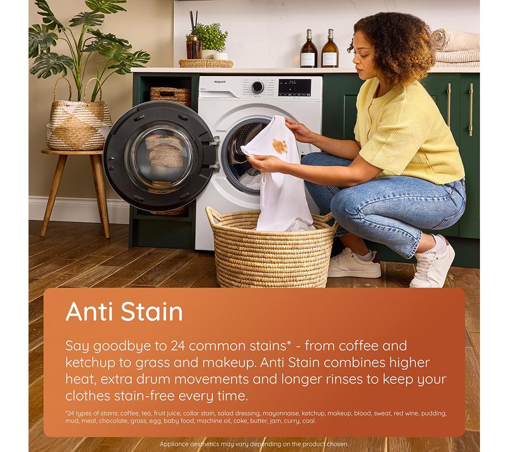 HOTPOINT Anti Stain HV841GUK 8 kg 1400 Spin Washing Machine - Dark Grey image number 11 of 17