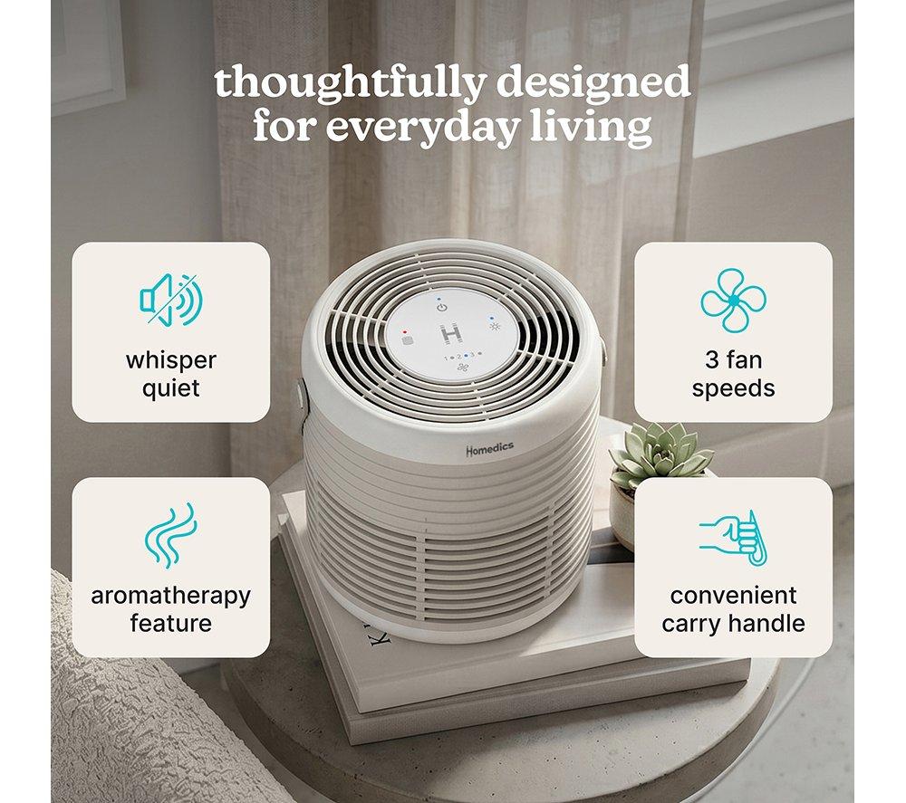 HOMEDICS WhisperPure Comfort Air Purifier - Green image number 4 of 9