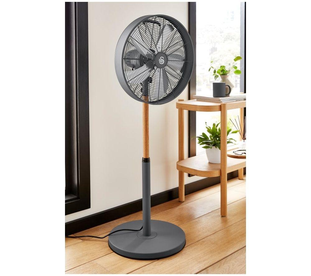 SWAN Nordic SFA16910OAT 16" Pedestal Fan - Grey image number 2 of 10