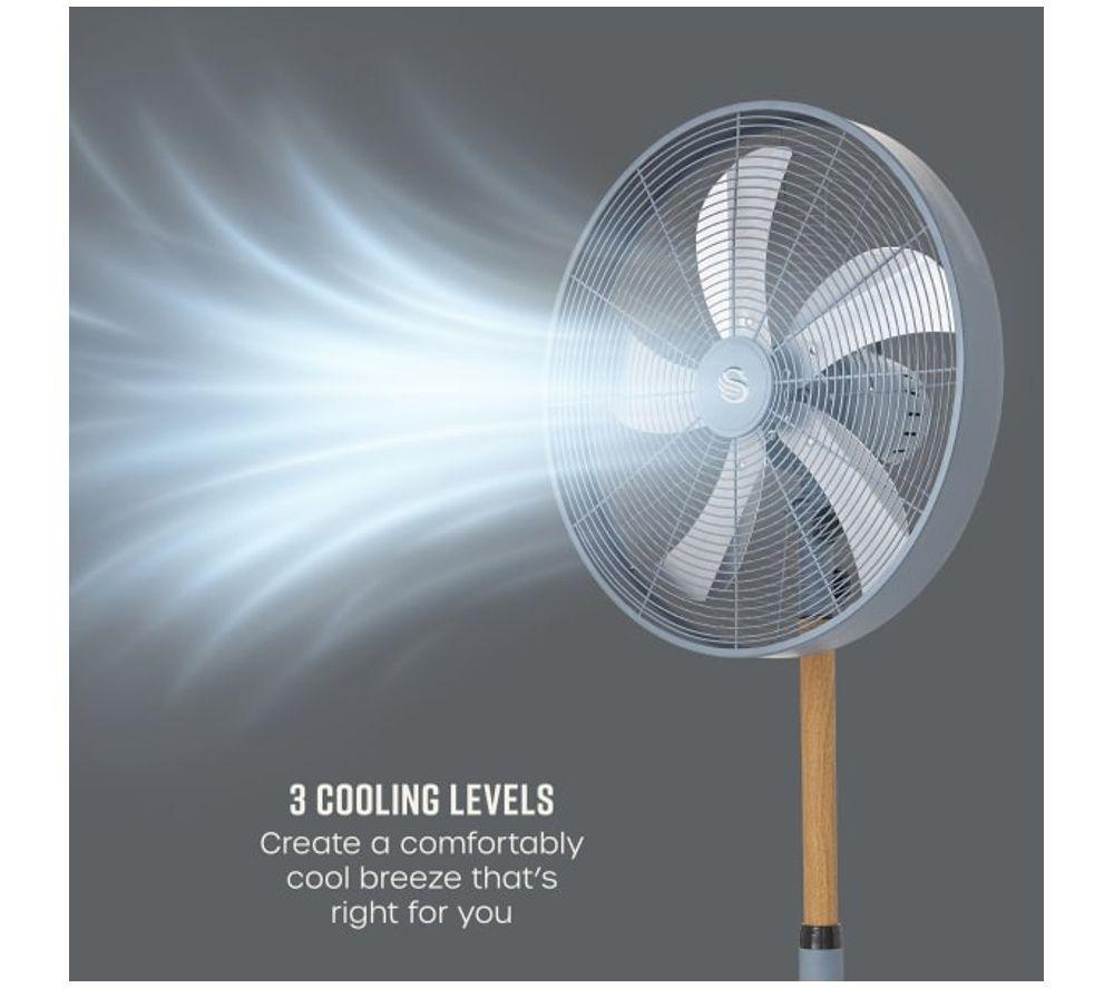 SWAN Nordic SFA16910OAT 16" Pedestal Fan - Grey image number 4 of 10