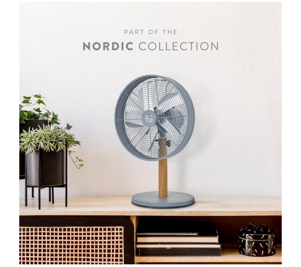 SWAN Nordic SFA16910OAT 16" Pedestal Fan - Grey image number 10 of 10