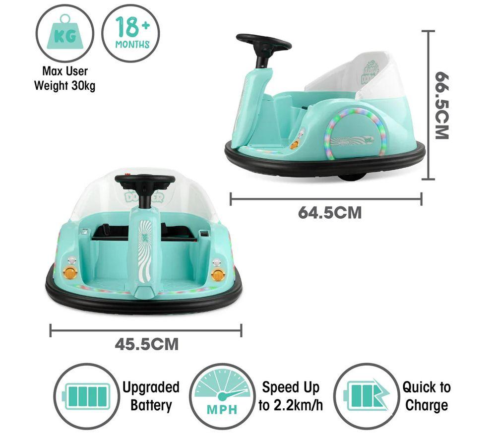XOOTZ Dizzy Dodger TY6708-MGN Kids Ride-On Car - Blue image number 3 of 5