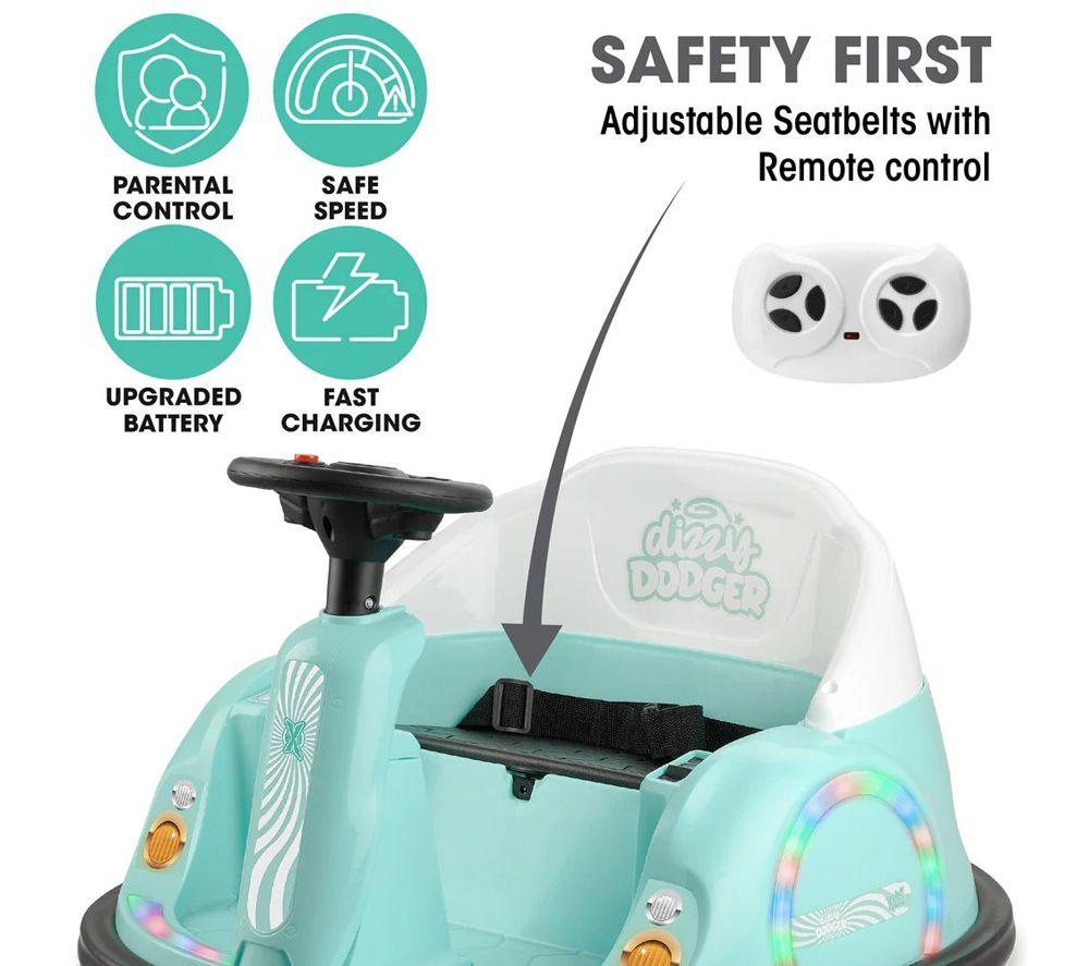 XOOTZ Dizzy Dodger TY6708-MGN Kids Ride-On Car - Blue image number 5 of 5
