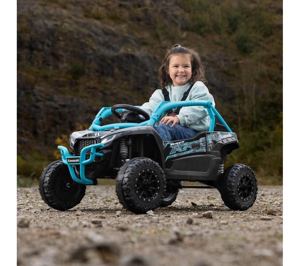 XOOTZ Kawasaki Teryx KRX 1000 12V Kids Ride-On Car - Blue & Black image number 5 of 7
