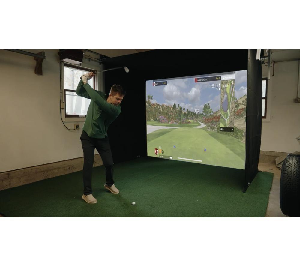 SPORTSCREEN Vanish 9 Retractable Golf Simulator Enclosure - Grey and Black image number 5 of 6