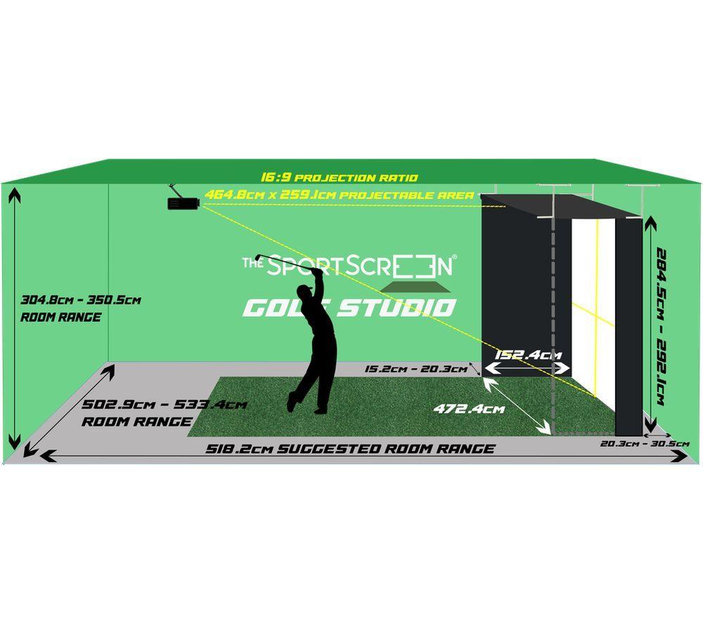 SPORTSCREEN  Vanish 16H Gold Simulator Enclosure - 4.65 x 2.59 m image number 9 of 12