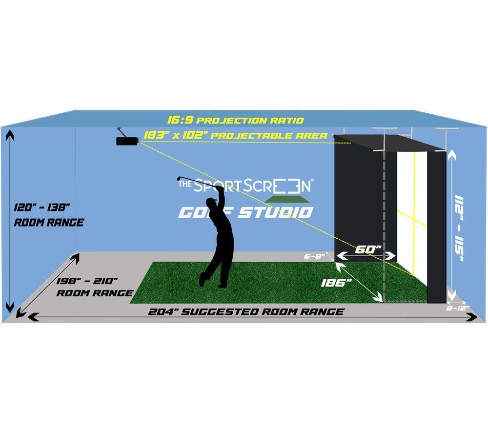 SPORTSCREEN  Vanish 16H Gold Simulator Enclosure - 4.65 x 2.59 m image number 11 of 12